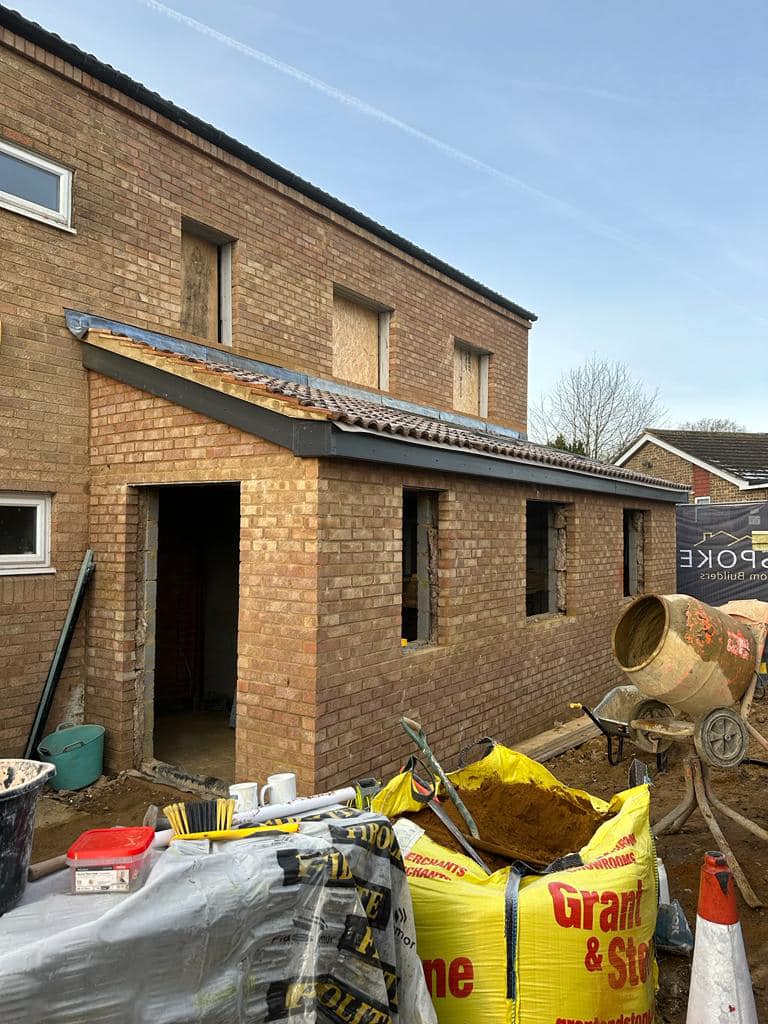 Completed home extension exterior